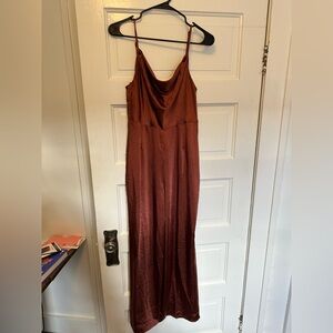 Gorgeous copper satin jumpsuit